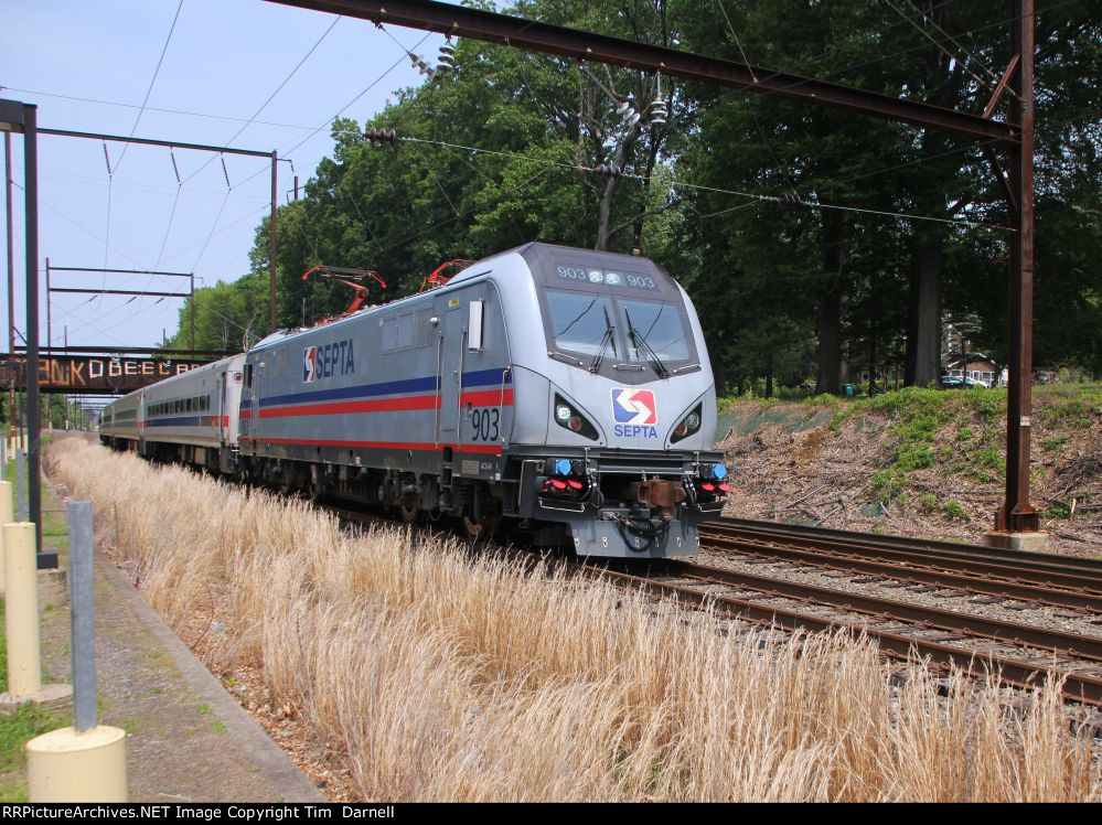 SPAX 903 on a training train